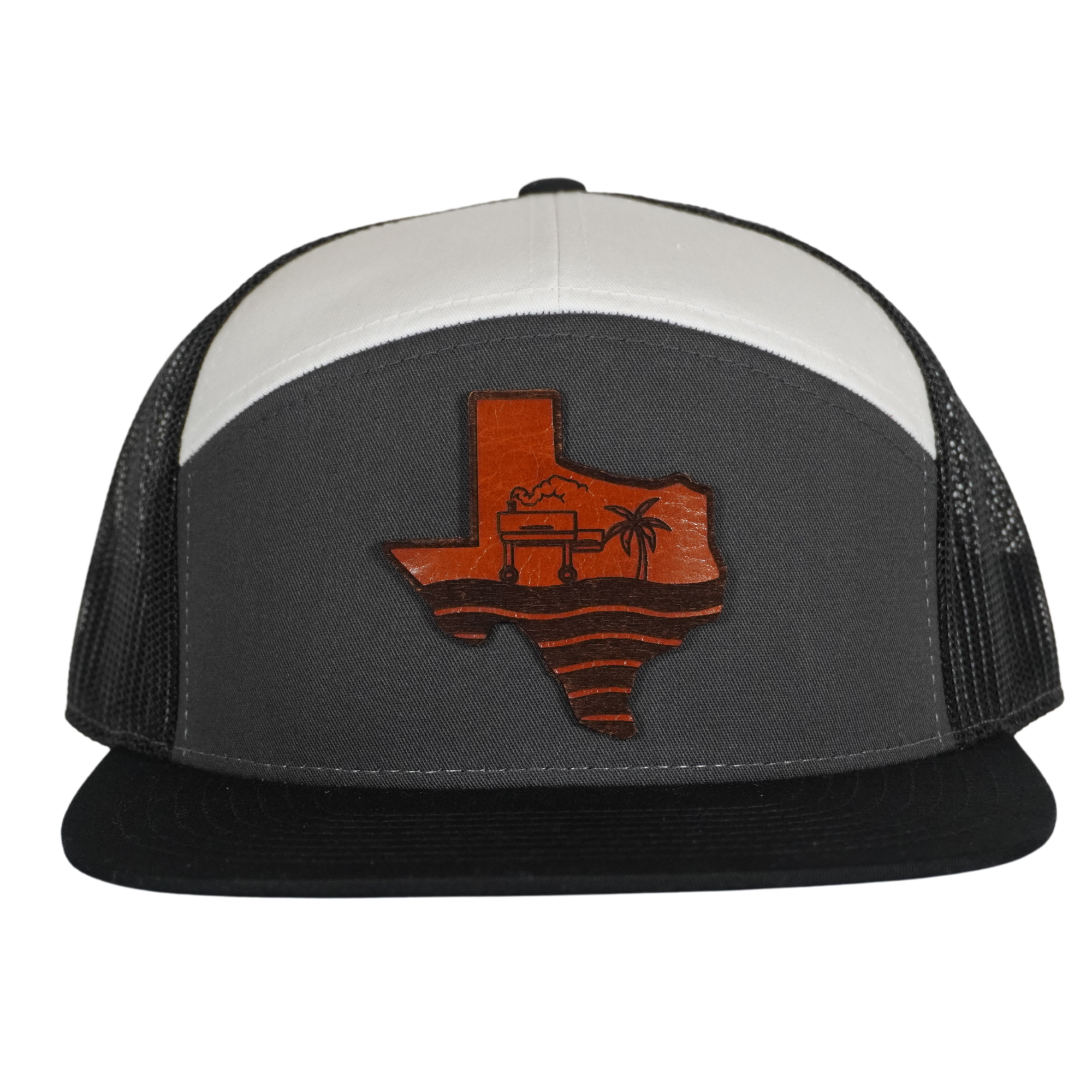 Gulf Coast Smoke Leather Patch Hat